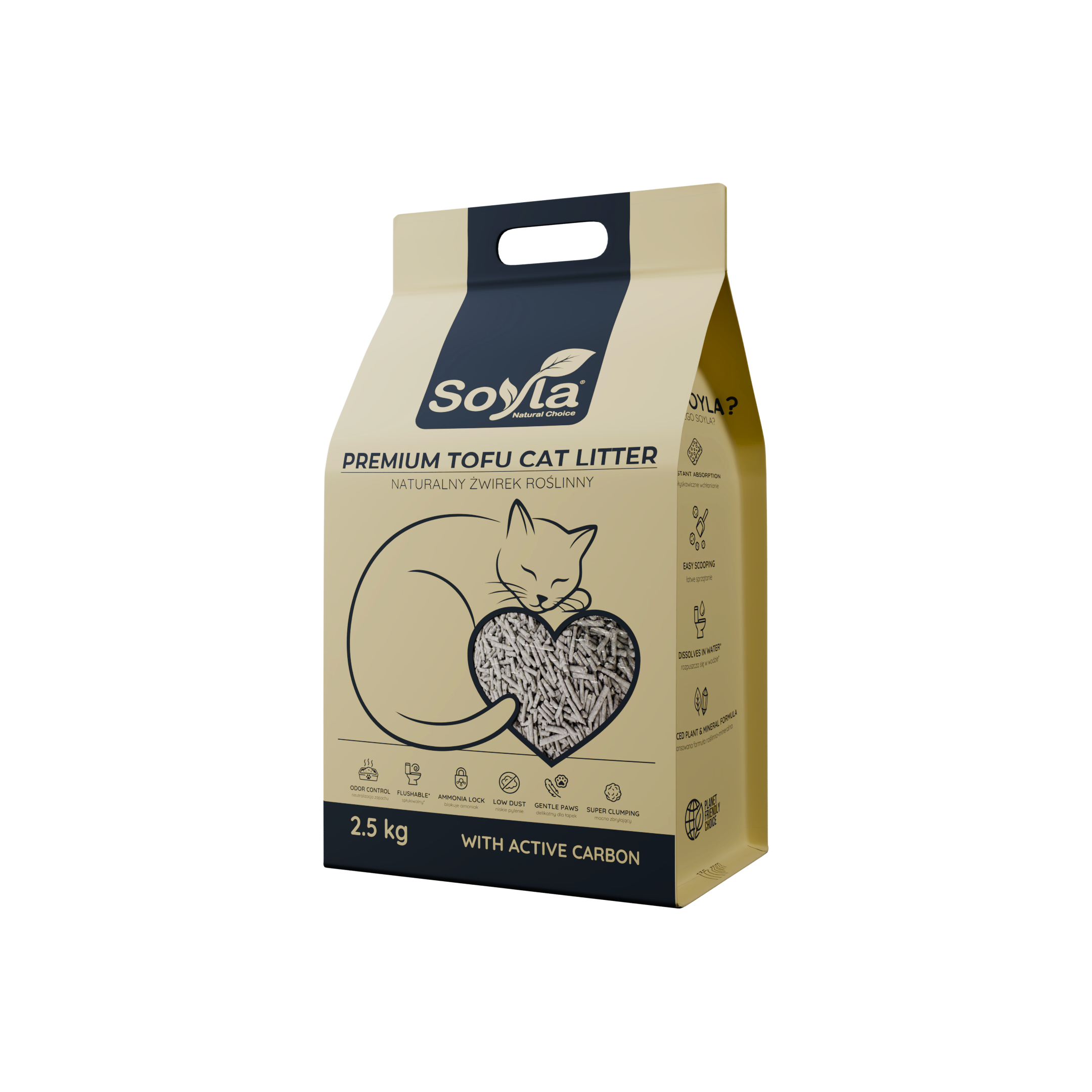 Soyla Active Carbon — żwirek z węglem aktywnym
